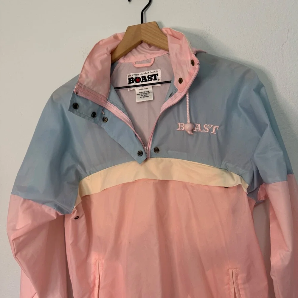 Vintage Boast - 80's 90's‎ Colorblock Windbreaker Convertible Fanny Pack Sz M